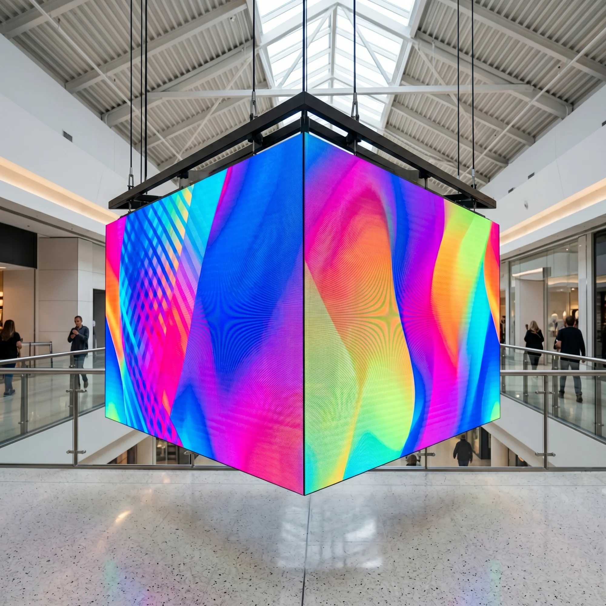 Three-Sided LED Display for Better Visibility